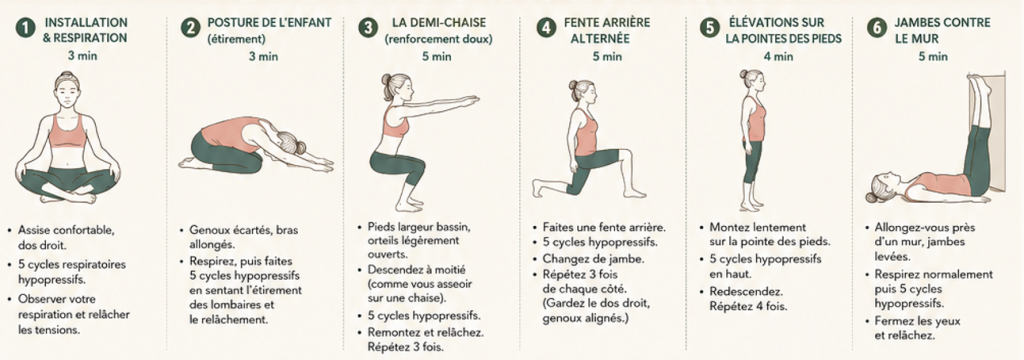 Exercices Jambes Légères - Alliance Pornic
